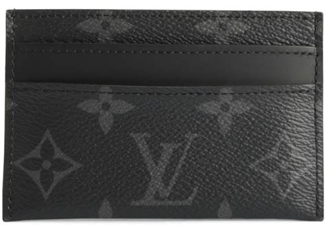 louis vuitton card holder porte cartes double monogram eclipse black/grey|Porte Cartes Double Monogram Eclipse .